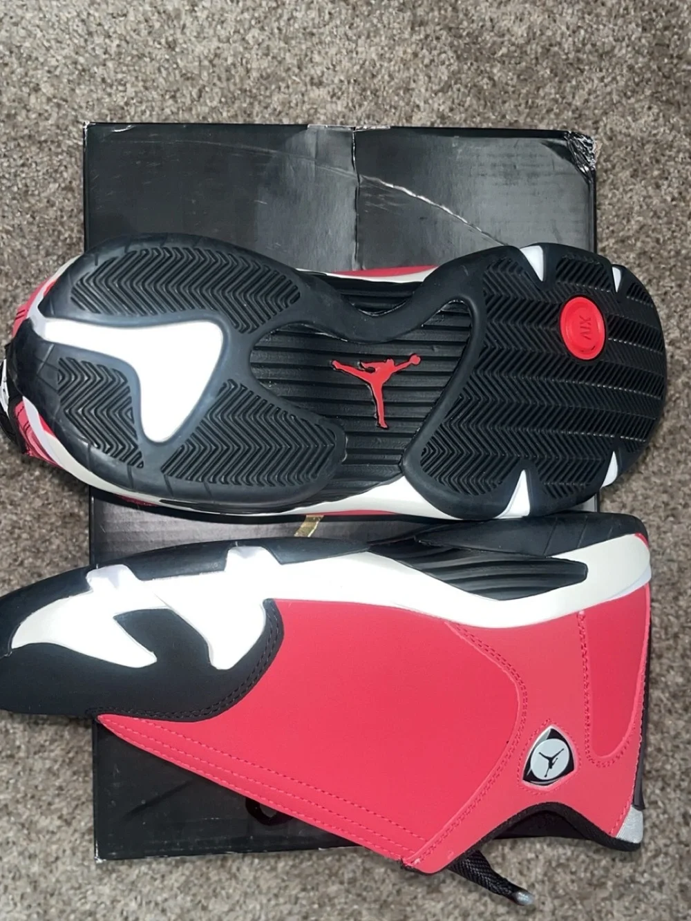 Jordan Low-Top Sneakers in Black and Red
